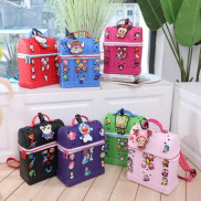 Balo cross [Tặng 20 stick + 1 thẻ quai đeo] vuông siêu nhẹ chống gù cho bé trai bé gái từ 2 - 6 tuổi